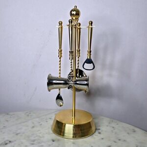 Pottery Barn Wicked Bar 5 Tool Set with Stand Gold Tone Universal Studios READ